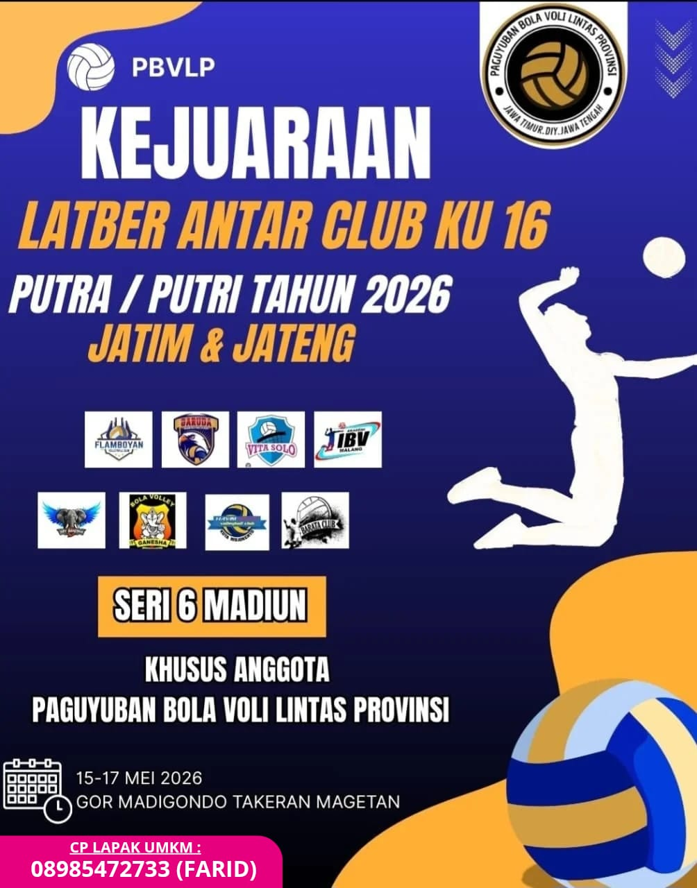 LATIHAN BERSAMA KEJUARAAN CLUB KU 16 PUTRA PUTRI TAHUN 2026 JATIM JATENG